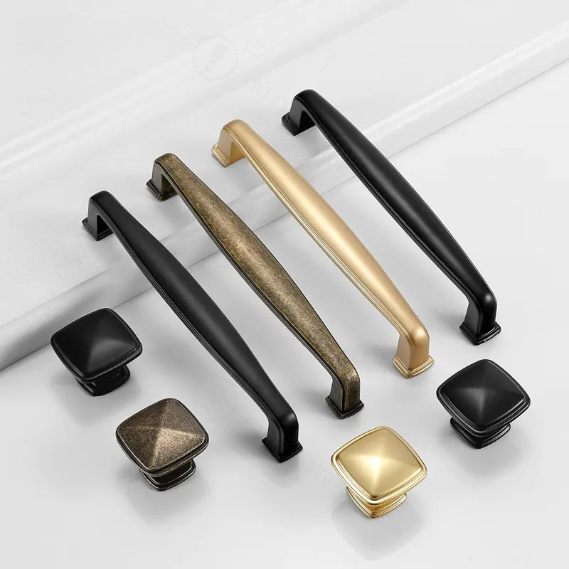 Furniture Hardware Wholesale - Manija de gabinete negra Yijia, tirador