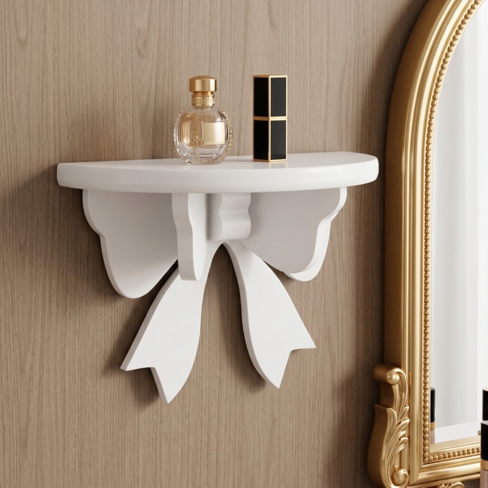 Shelf Bracket Pair - Estante de Madera Flotante Blanco de