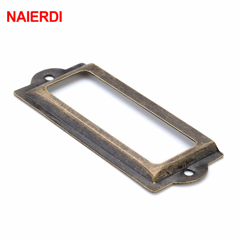Furniture Hardware Names - NAIERDI-mango de 82x30mm, etiqueta de Metal