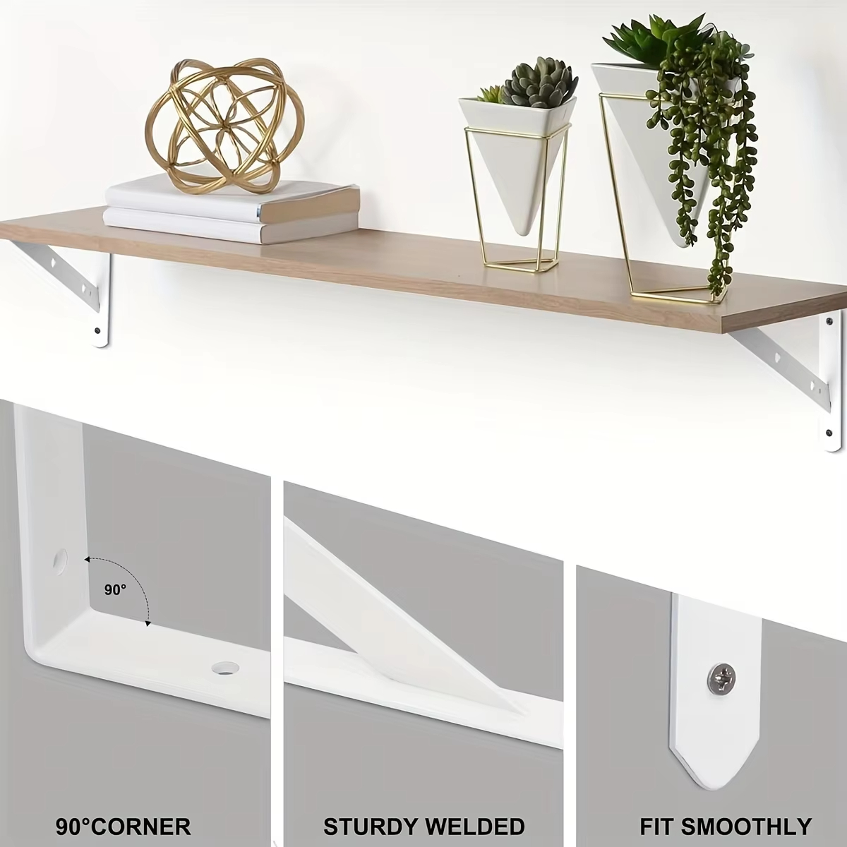 Soportes triangulares de acero - Shelf Bracket Pair reseña y precio